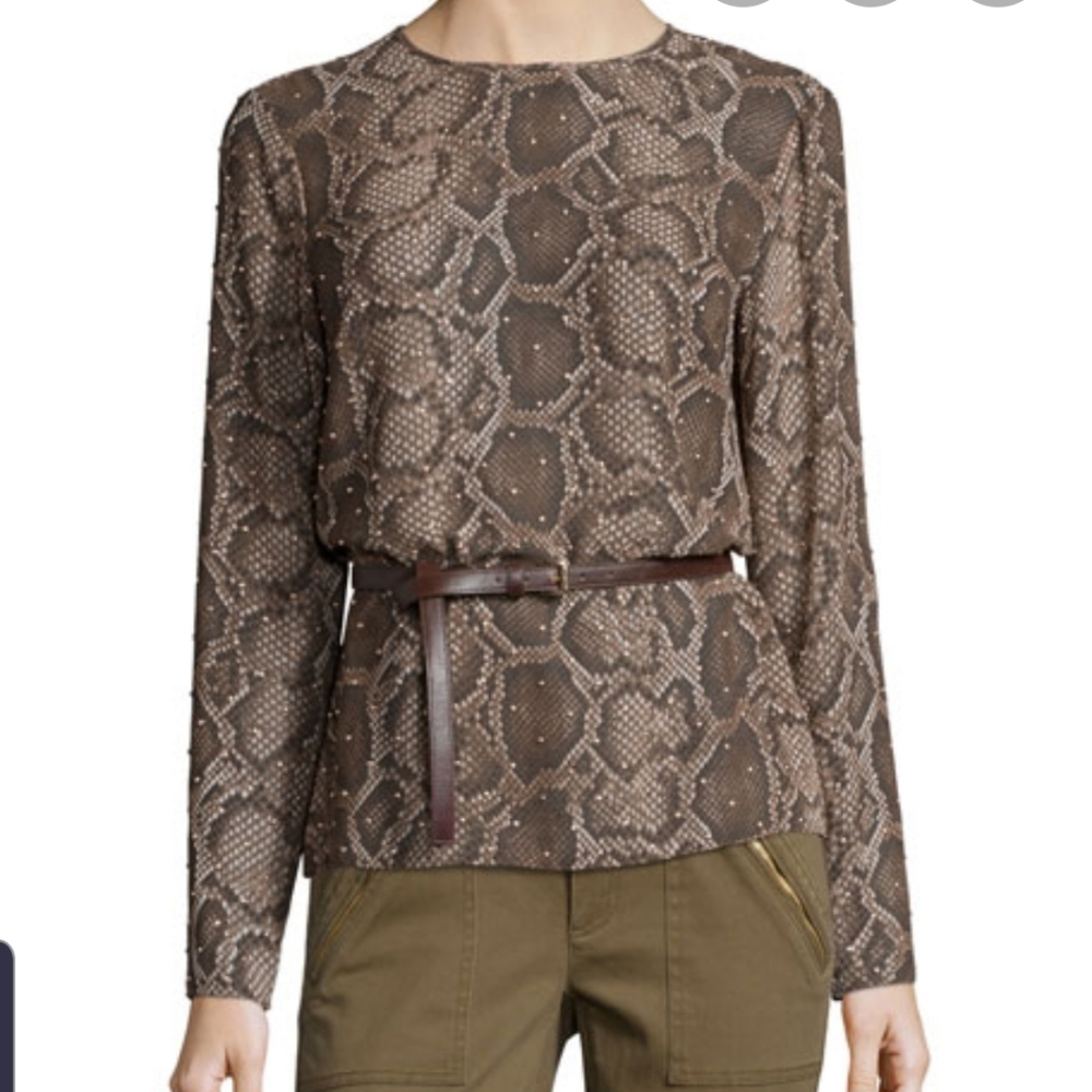 Michael Kors Columbia Python Blouse - image 2
